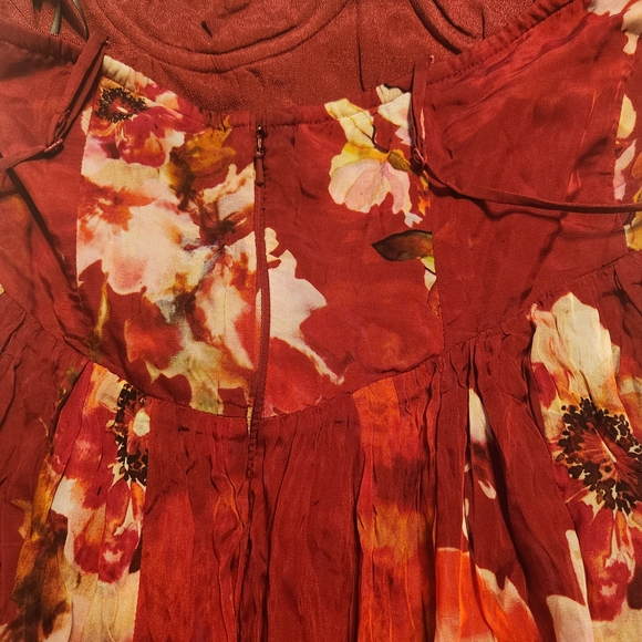 NWT HEMANT & NANDITA Vibrant Red Dress - Picture 11 of 16